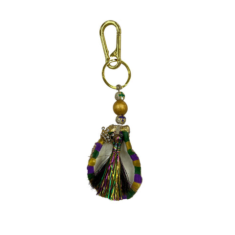 Mardi Gras Oyster Keychain