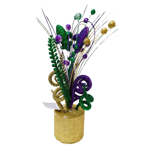 Mardi Gras Glitter Centerpiece