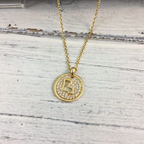 LA State Circle Necklace