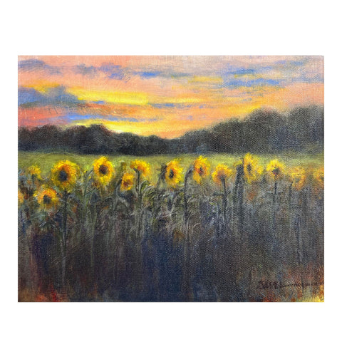 "Sunflowers at Sunset" Reproduction 8x10