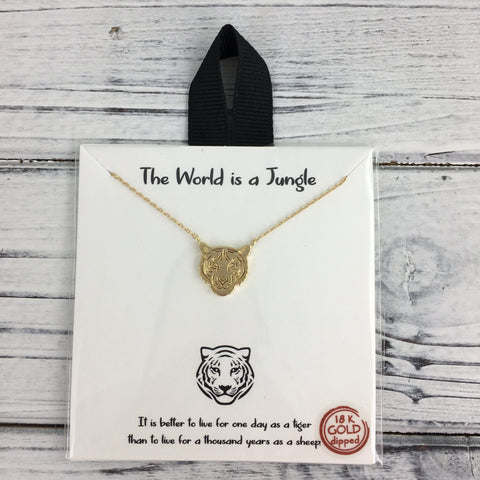 Tiger Head Necklace