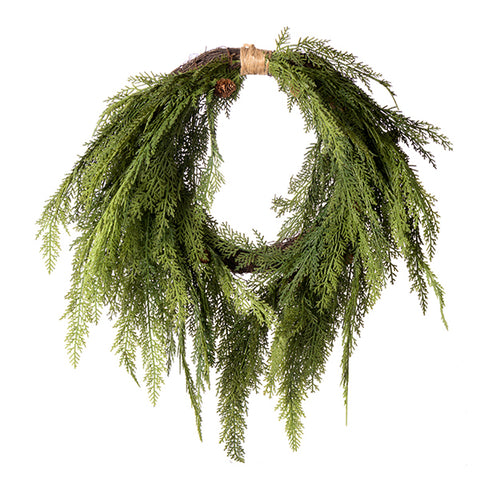 28" Weeping Cedar Wreath