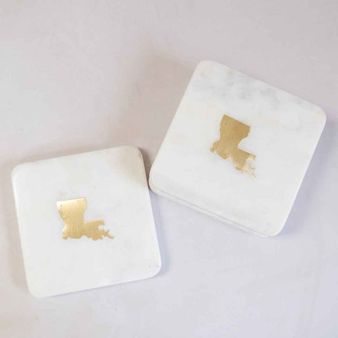 Louisiana Marble Coasters (set of 4)