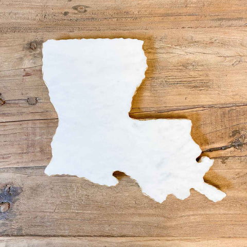 Louisiana Shaped Marble Serving Board