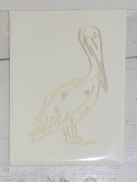 Pelican Gold Foiled Card