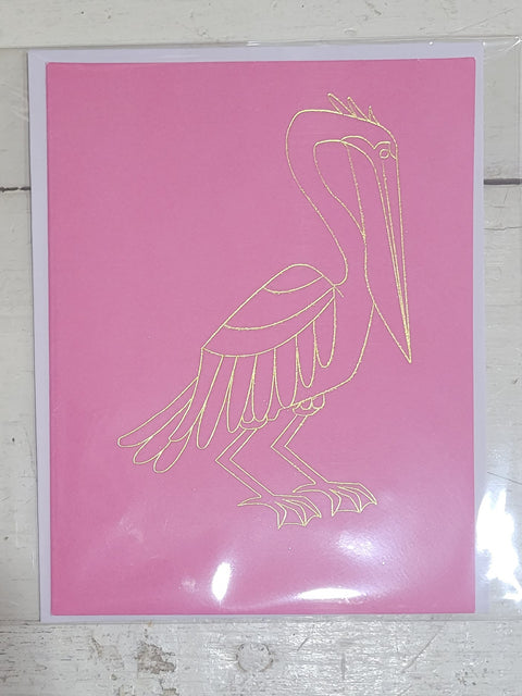 Pelican Gold Foiled Card