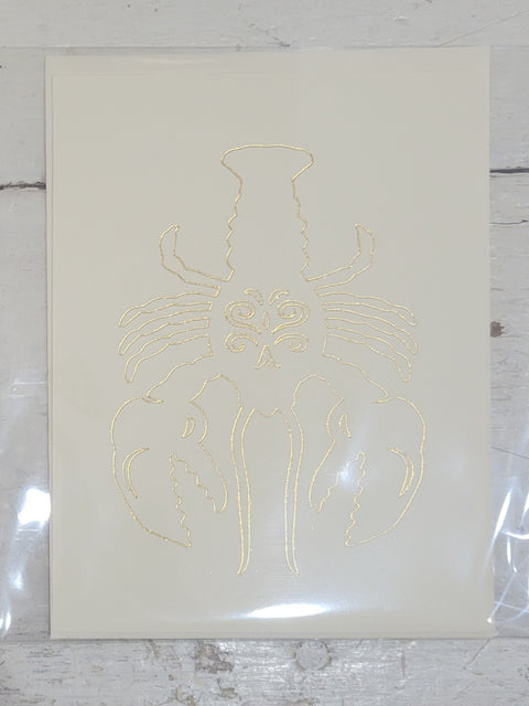 Gold Foiled Crawfish Card