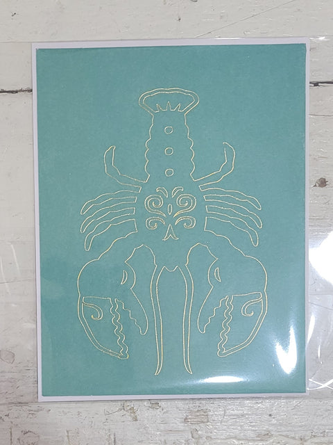 Gold Foiled Crawfish Card