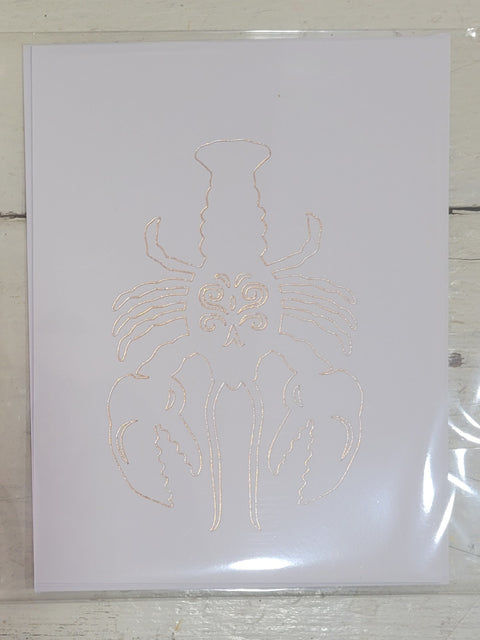 Gold Foiled Crawfish Card