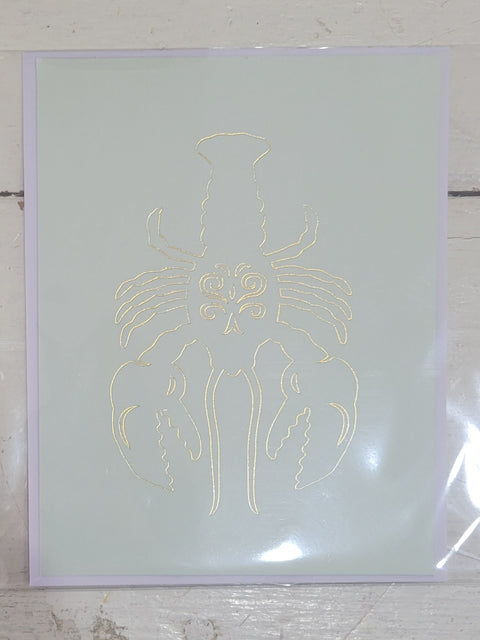 Gold Foiled Crawfish Card