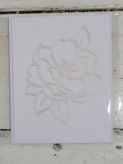 Magnolia Gold Foiled Card