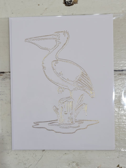 Pelican Gold Foiled Card