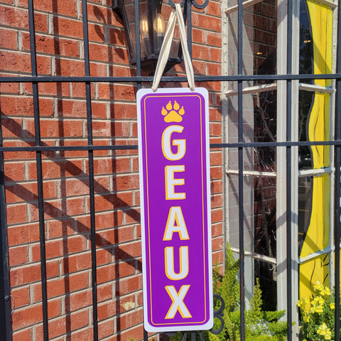 GEAUX Reversible Saints/LSU Door Hanger