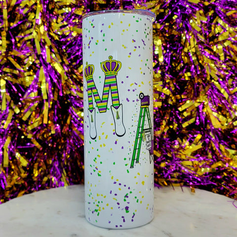 Confetti Mardi Gras Mambo 20oz Insulated Tumbler