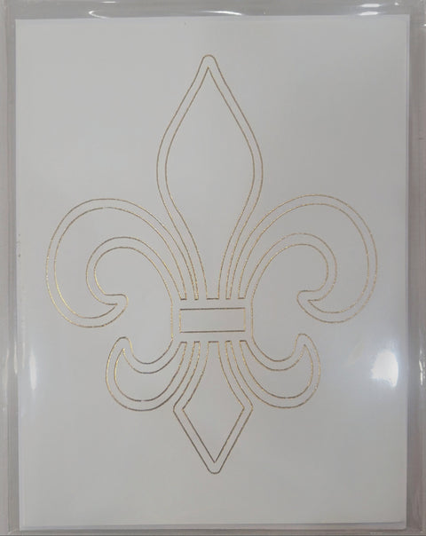 Fleur de Lis Gold Foiled Card