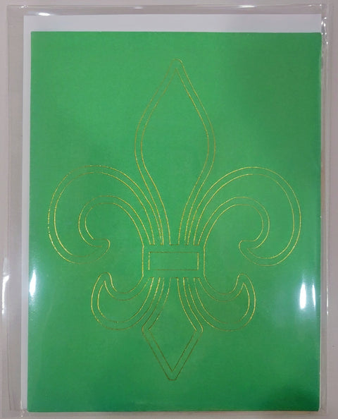 Fleur de Lis Gold Foiled Card