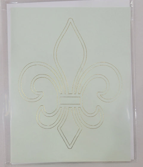 Fleur de Lis Gold Foiled Card