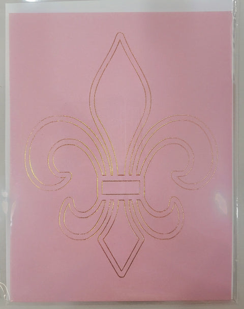 Fleur de Lis Gold Foiled Card