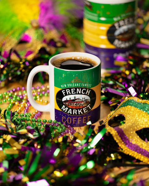 French Market Coffee Mardi Gras Mug