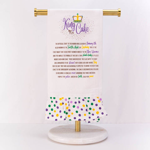 Story of the King Cake Ruffle Hand Towel