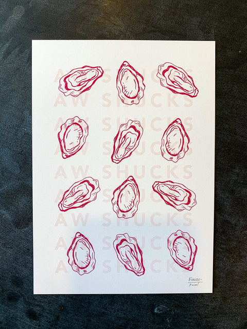 Aw Shucks Print 5X7 (Pink)