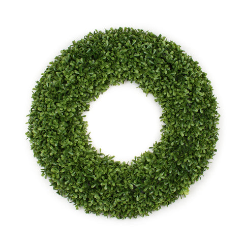 Faux Boxwood Round Wreath