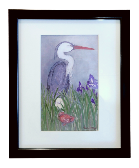 "Hide and Seek I" Framed and Matted Fine Art Reproduction 9x11