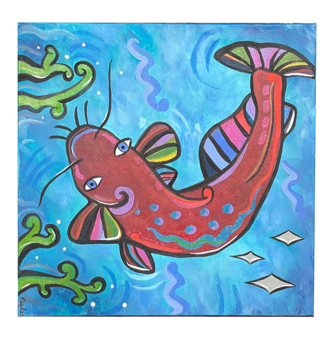 "Happy Catfish" 20X20