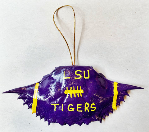 LSU Football Crab Ornament - 318 Art and Garden