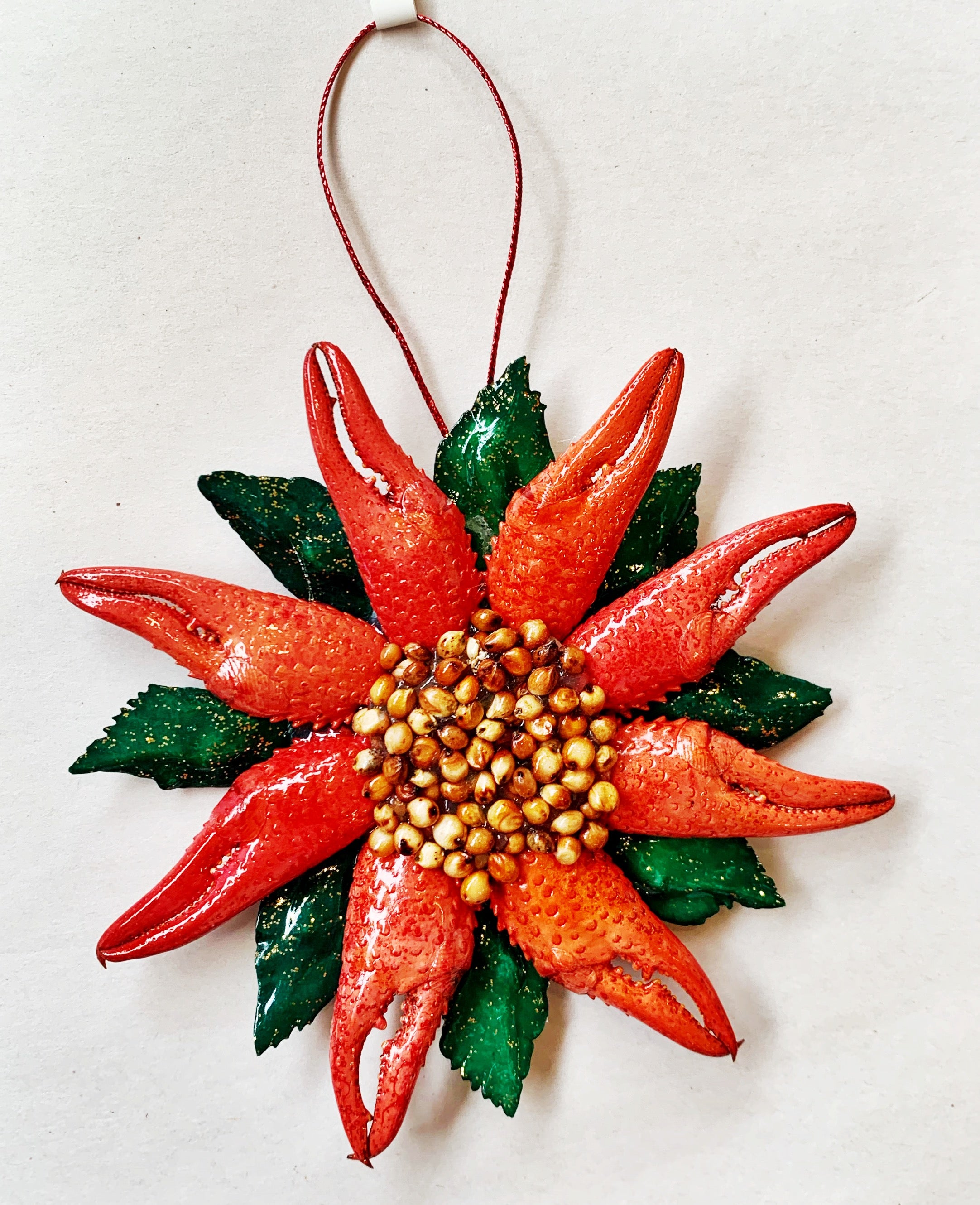 318 Art Co. Poinsettia Flower Ornament