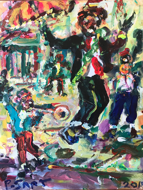 "Second Line!" 14x18 - 318 Art and Garden