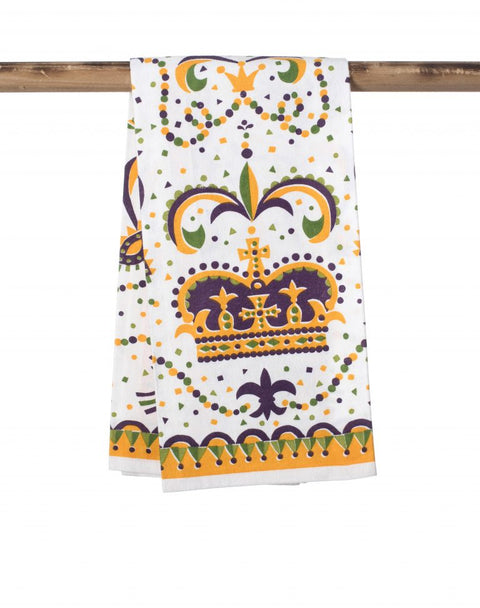 Mardi Gras Crown Kitchen Towel - 318 Art and Garden