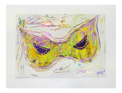 Original Art Mardi Gras Mask Greeting Cards