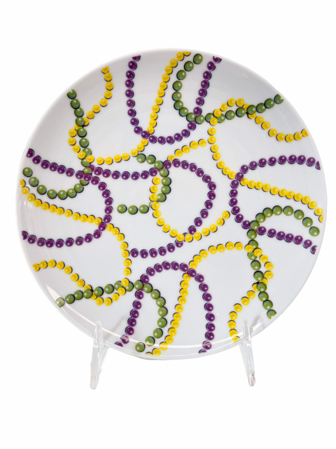 Mardi Gras Bead Plate