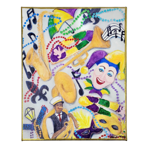 "Mardi Gras Moments" Canvas Fine Art Reproduction