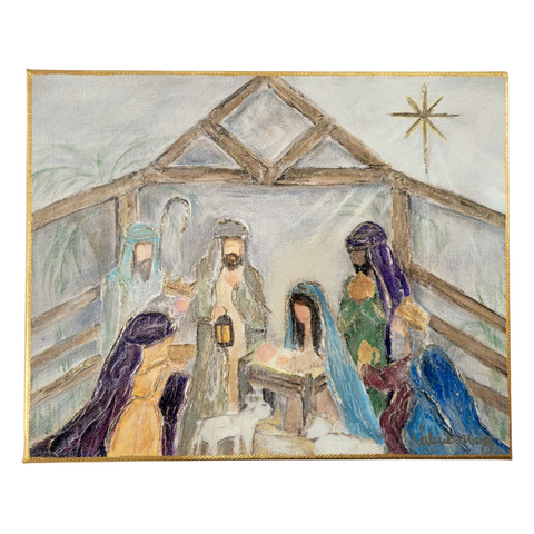 "Our Savior is Born" Canvas Fine Art Reproduction