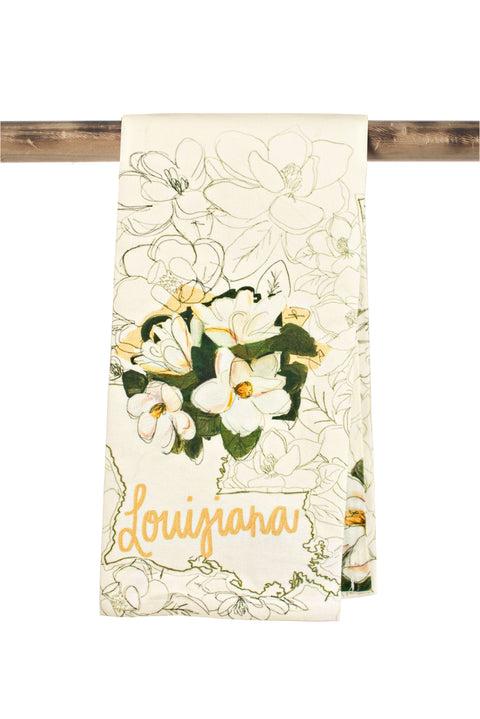 Painted Magnolia Kitchen Towel