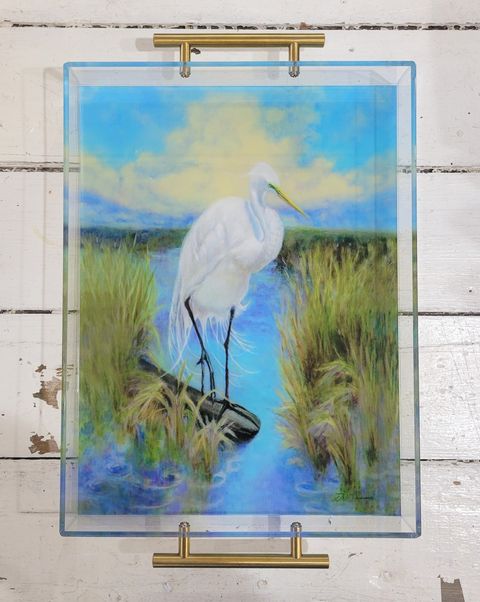 "Louisiana Marsh Hunter" Acrylic Tray