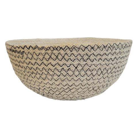 Amari Round Bowl - Black Stitching