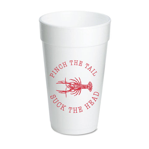 Crawfish Suck The Head Pinch The Tail - Set of 10 Foam Cups