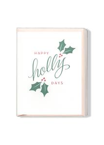 "Happy Holly Days" Holiday Card