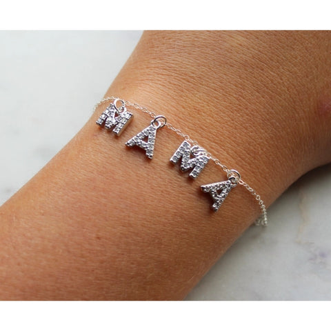 Silver MAMA Bracelet